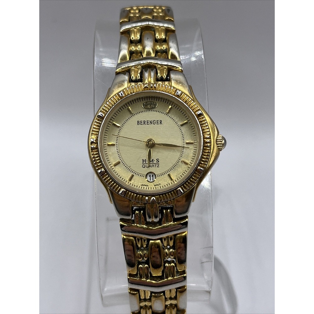 Vintage Berenger Women's Watch 3 Micron 16/23 kt. Solid Brass Case- New Battery